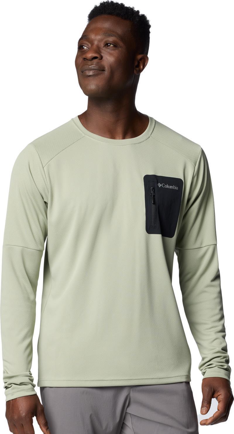 Columbia Tech Knit LS Crew - Mens - safari / black 1