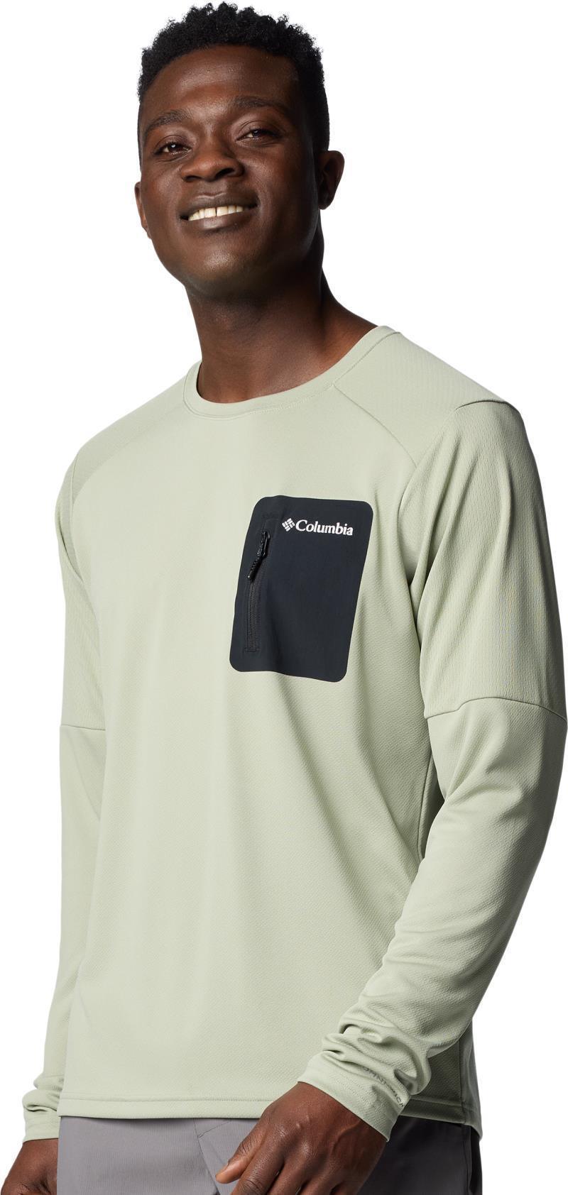 Columbia Tech Knit LS Crew - Mens - safari / black 1