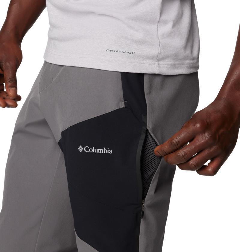 Columbia Tech Softshell Pants, Short - Mens - City Grey / Black 4