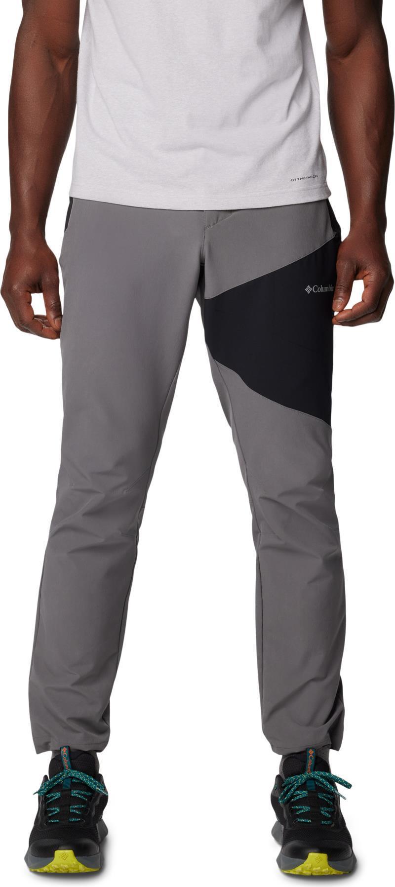 Columbia Tech Softshell Pants, Short - Mens - City Grey / Black 1