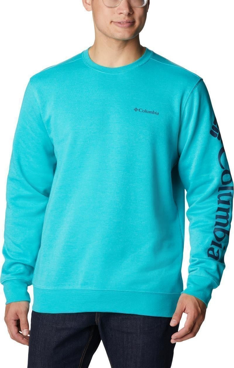 Columbia Trek Crew - Mens - bright aqua heather / csc sleeve logo 1