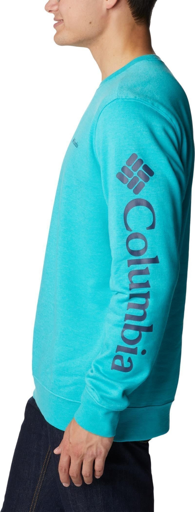 Columbia Trek Crew - Mens - bright aqua heather / csc sleeve logo 1