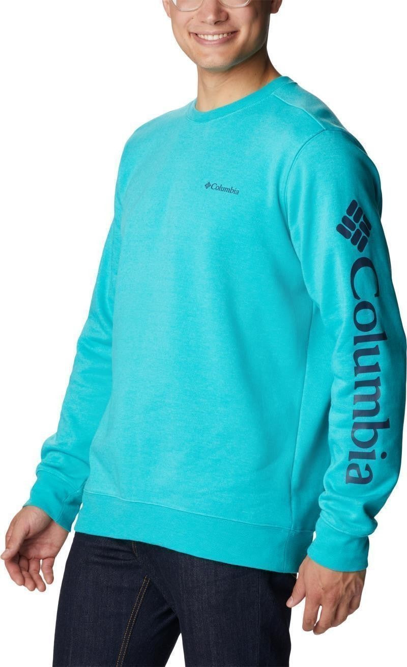 Columbia Trek Crew - Mens - bright aqua heather / csc sleeve logo 1