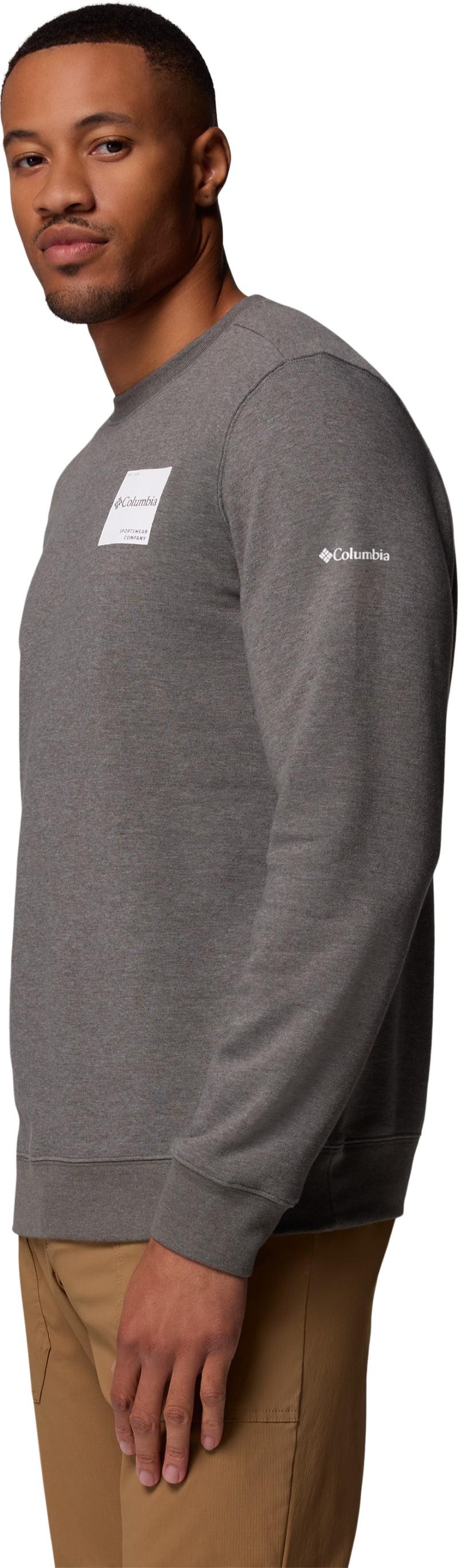 Columbia Trek Crew - Mens - charcoal heather / boxy brand 1