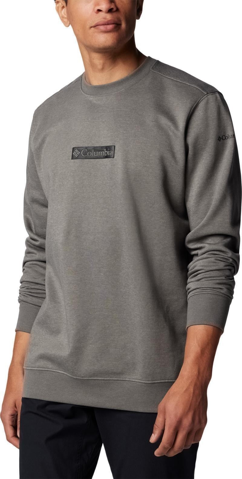 Columbia Trek Crew - Mens - charcoal heather / puff box gem logo 1