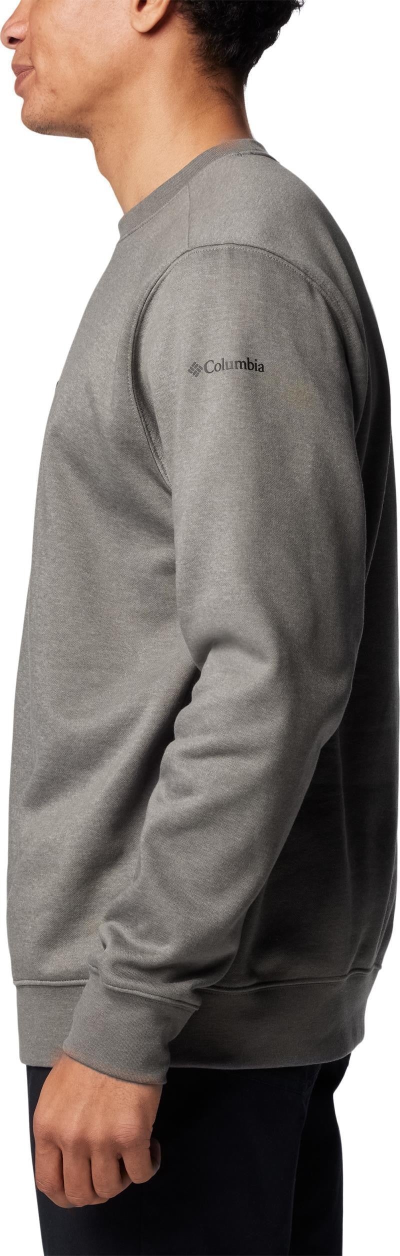 Columbia Trek Crew - Mens - charcoal heather / puff box gem logo 1
