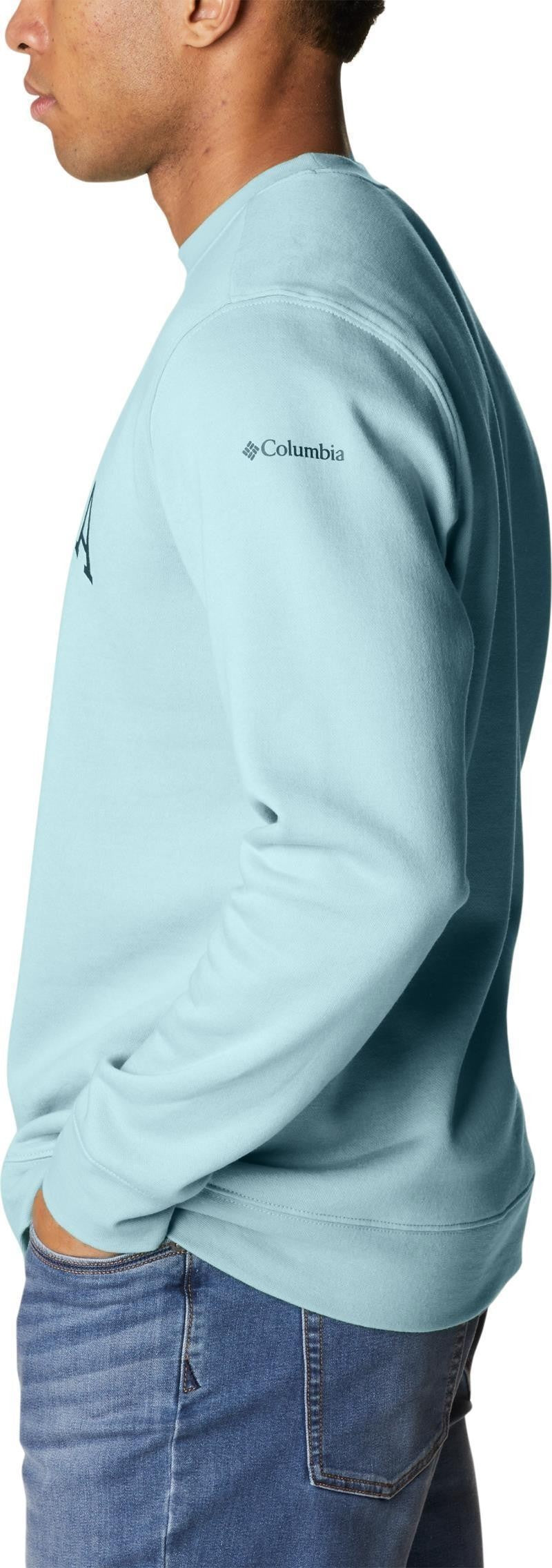 Columbia Trek Crew - Mens - sky blue / arched brand logo 1