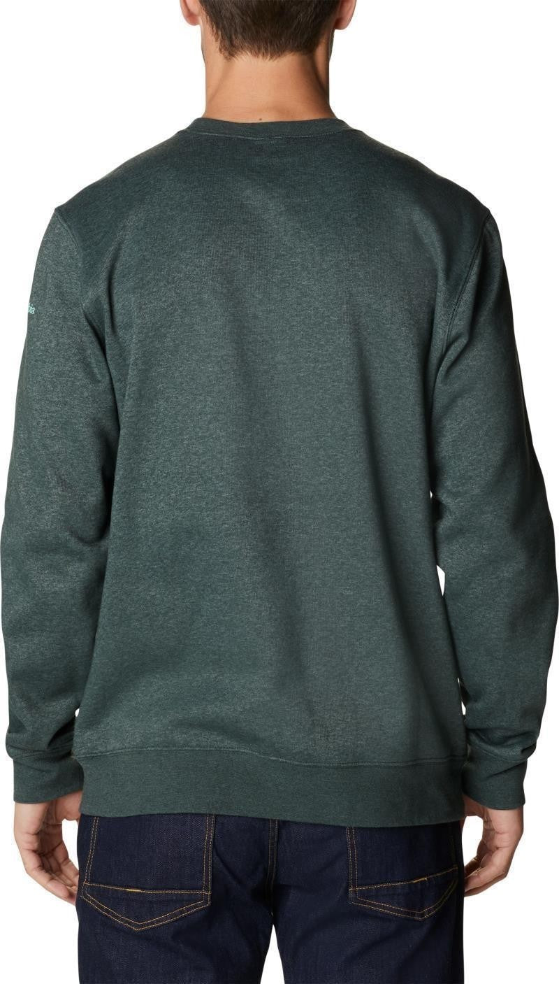 Columbia Trek Crew - Mens - spruce heather / arched brand logo 1