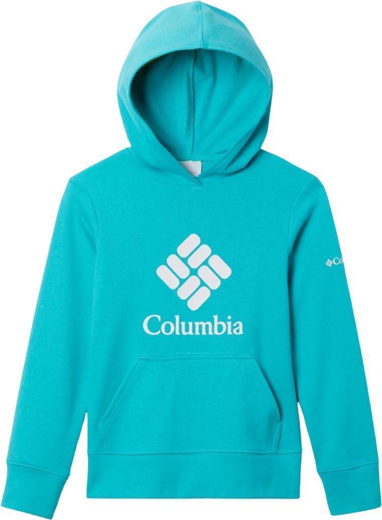 Columbia Trek French Terry Hoodie - Youth Girls - Bright Aqua 1
