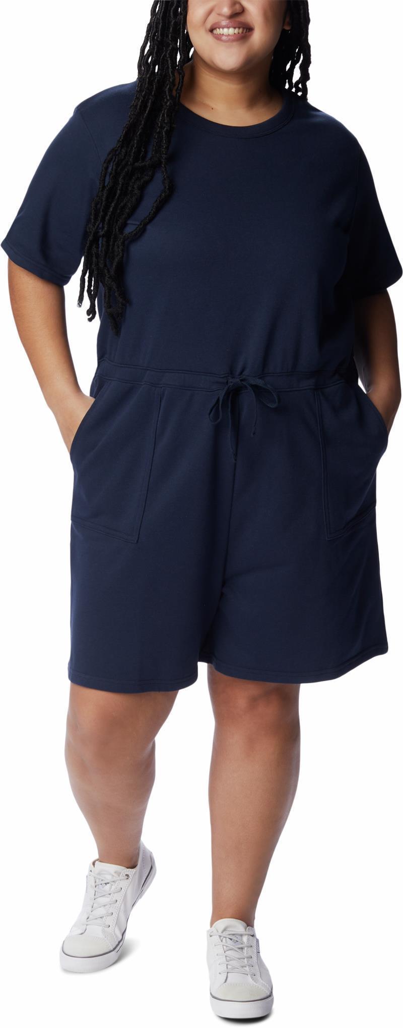 Columbia Trek French Terry Romper - Plus - Womens - Collegiate Navy 1