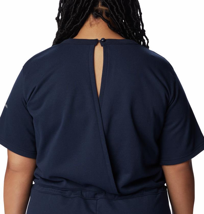 Columbia Trek French Terry Romper - Plus - Womens - Collegiate Navy 3