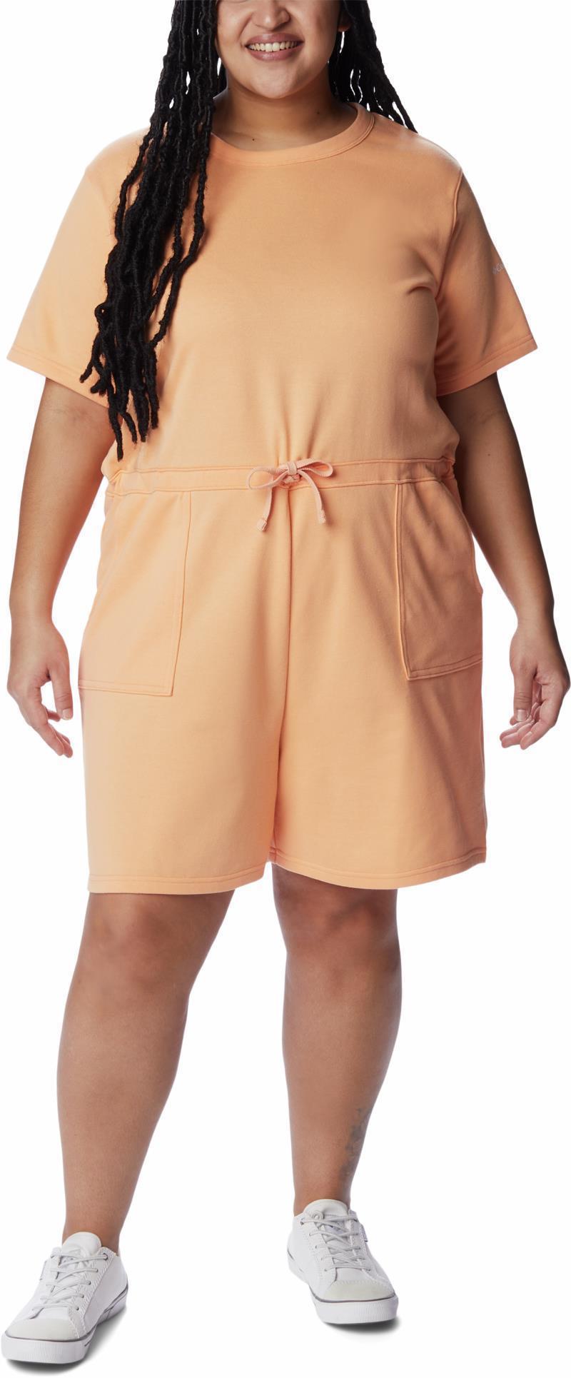 Columbia Trek French Terry Romper - Plus - Womens - Peach 1