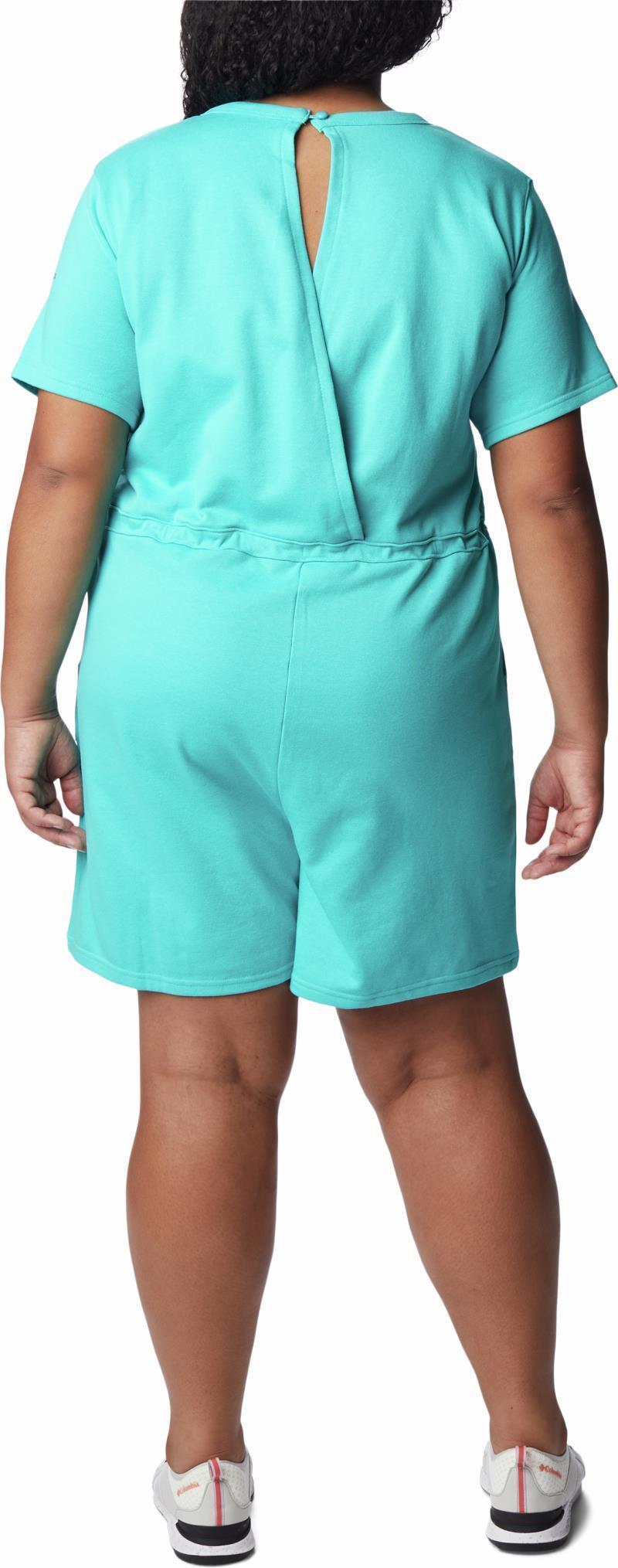 Columbia Trek French Terry Romper - Plus - Womens - bright aqua 1
