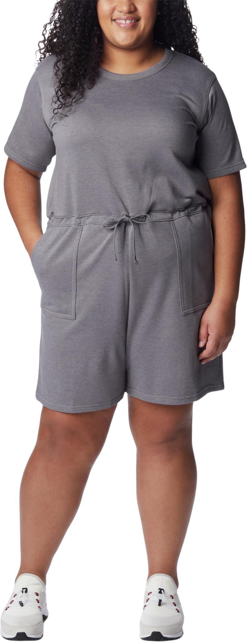 Columbia Trek French Terry Romper - Plus - Womens - city grey heather 1
