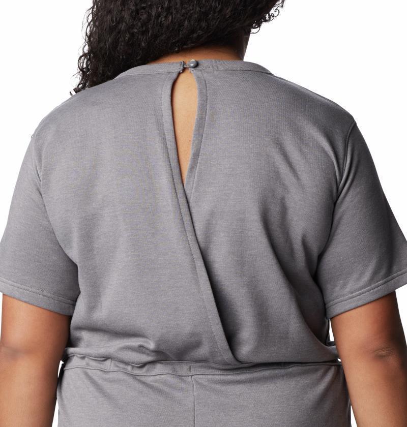 Columbia Trek French Terry Romper - Plus - Womens - city grey heather 1