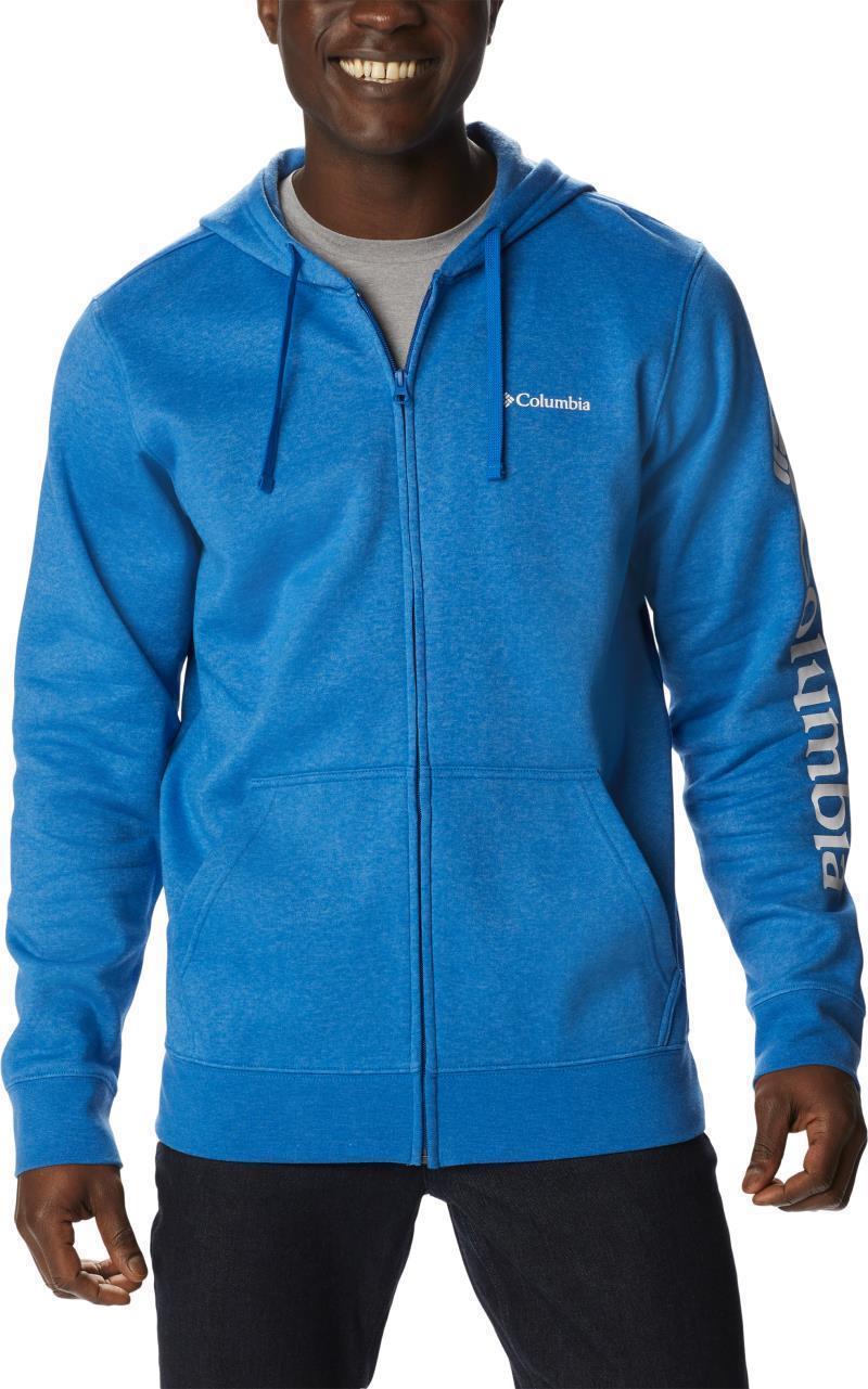 Columbia Trek Full-Zip Hoodie - Mens - Bright Indigo Heather / CSC Sleeve Logo 1