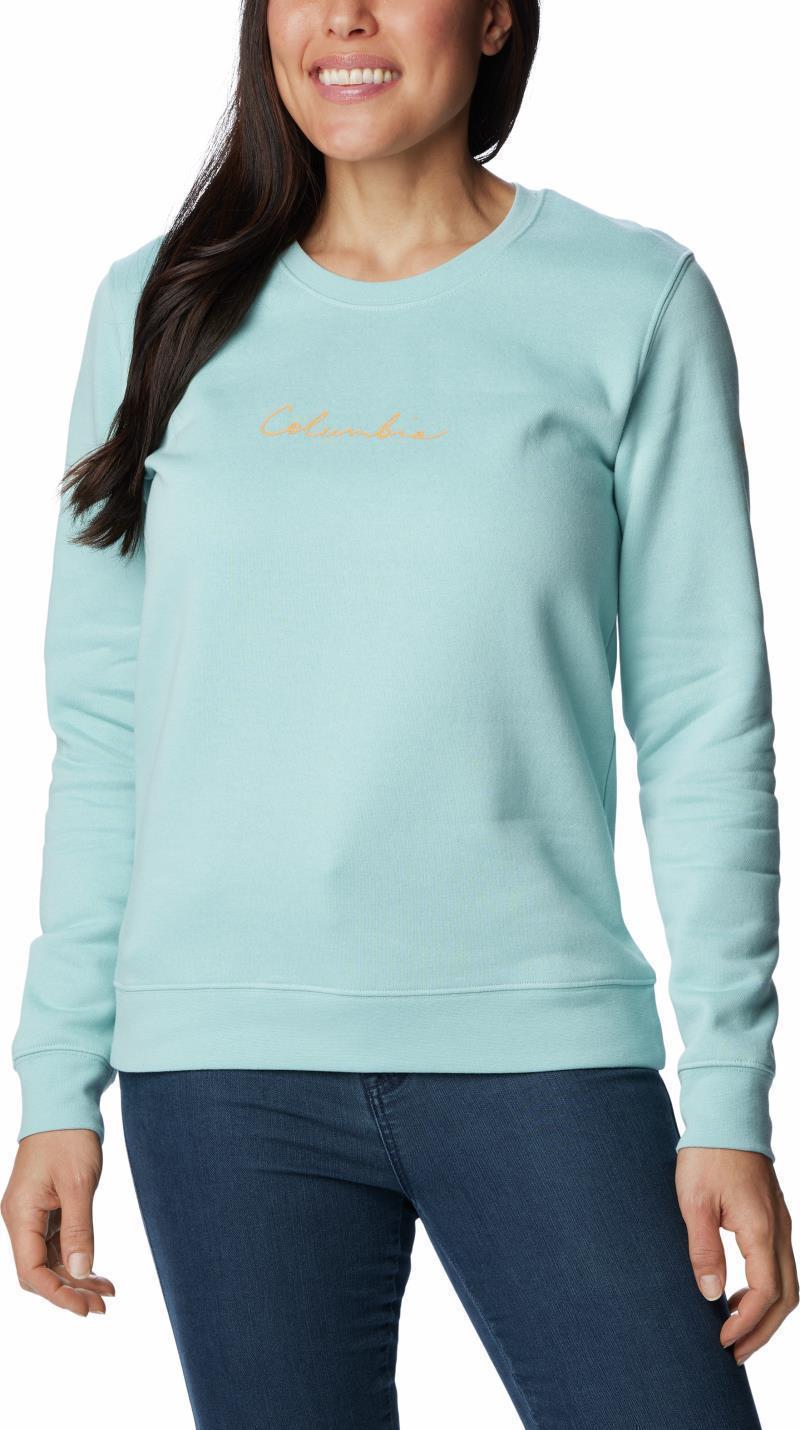 Columbia Trek Graphic Crew - Womens - aqua haze / sunset peach 1