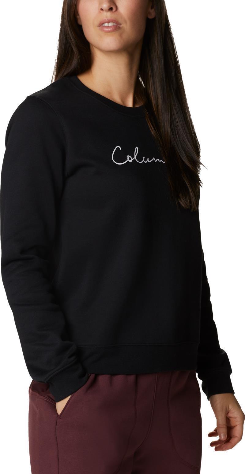 Columbia Trek Graphic Crew - Womens - black / script logo 1