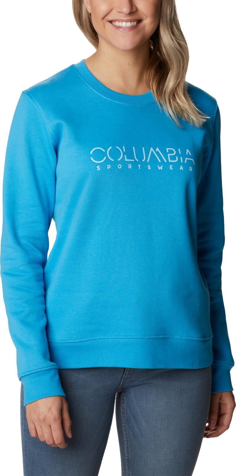 Columbia Trek Graphic Crew - Womens - blue chill / columbia stencil 1