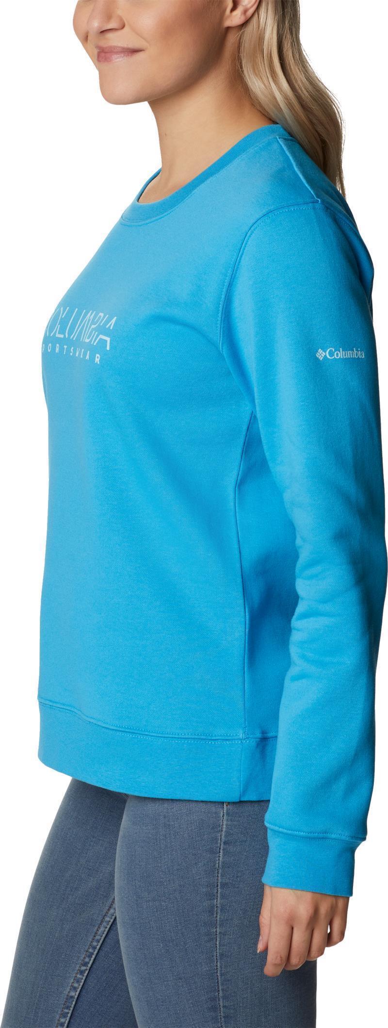 Columbia Trek Graphic Crew - Womens - blue chill / columbia stencil 1