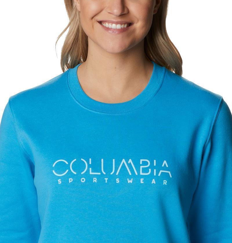 Columbia Trek Graphic Crew - Womens - blue chill / columbia stencil 1