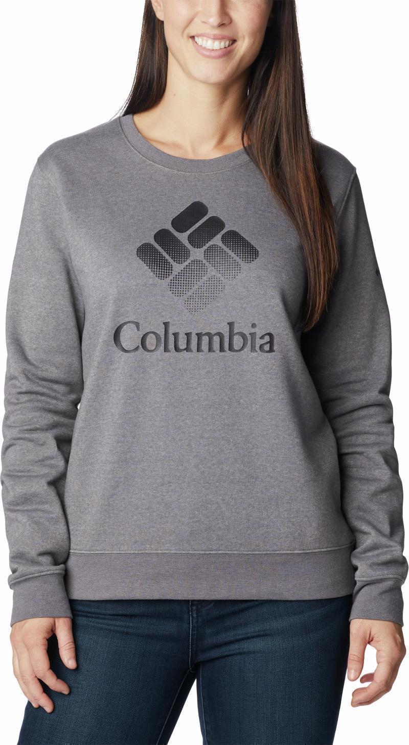 Columbia Trek Graphic Crew - Womens - city grey heather / black csc stacked logo 1