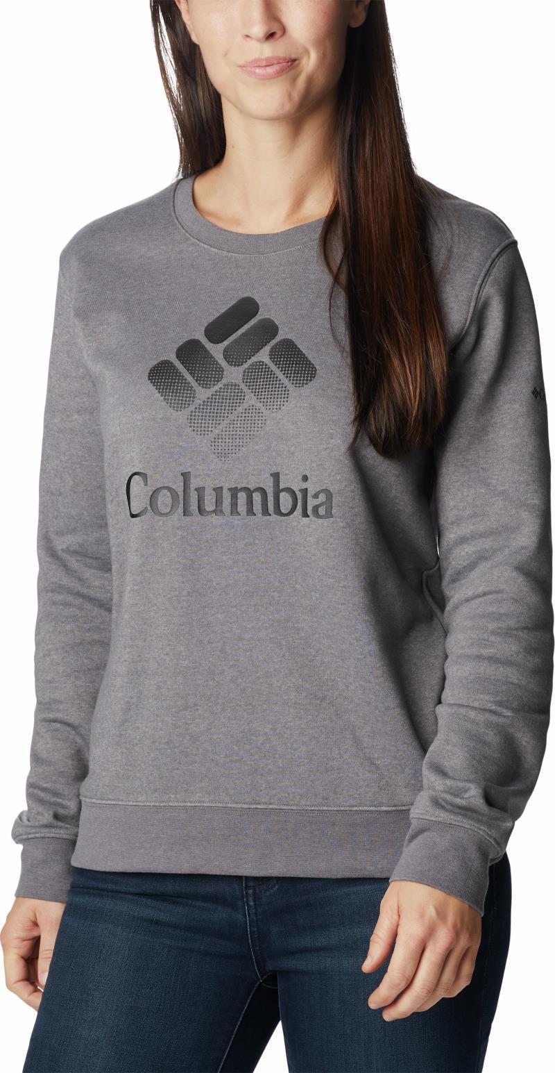 Columbia Trek Graphic Crew - Womens - city grey heather / black csc stacked logo 1