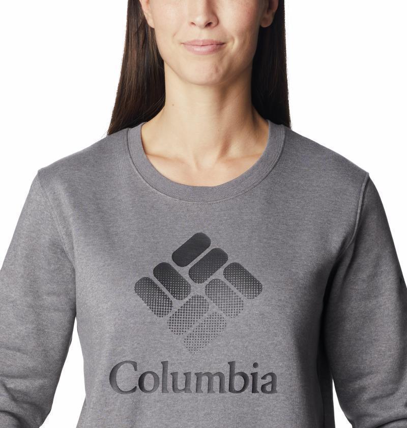 Columbia Trek Graphic Crew - Womens - city grey heather / black csc stacked logo 1