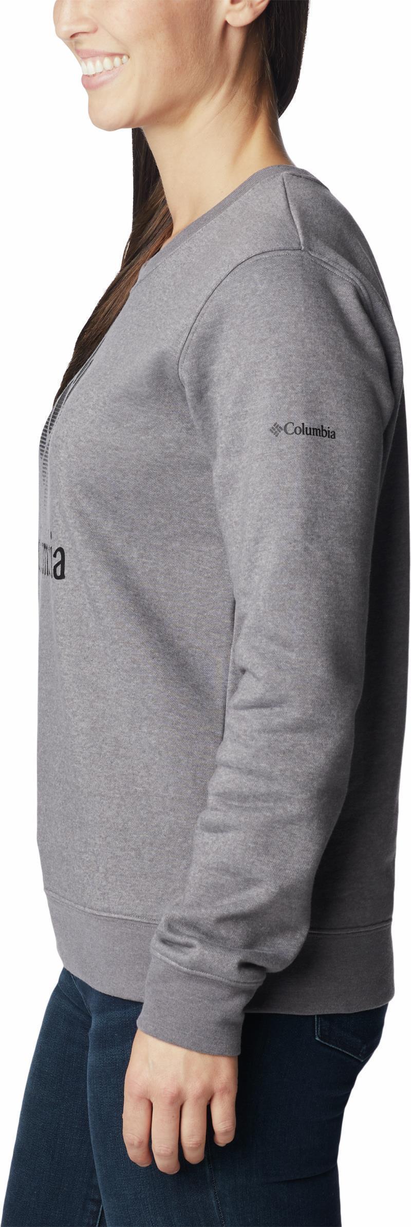 Columbia Trek Graphic Crew - Womens - city grey heather / black csc stacked logo 1