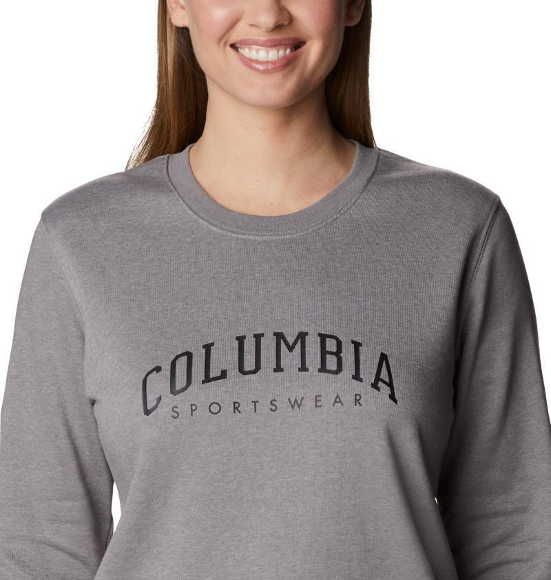 Columbia Trek Graphic Crew - Womens - light grey heather / csc collegiate 1