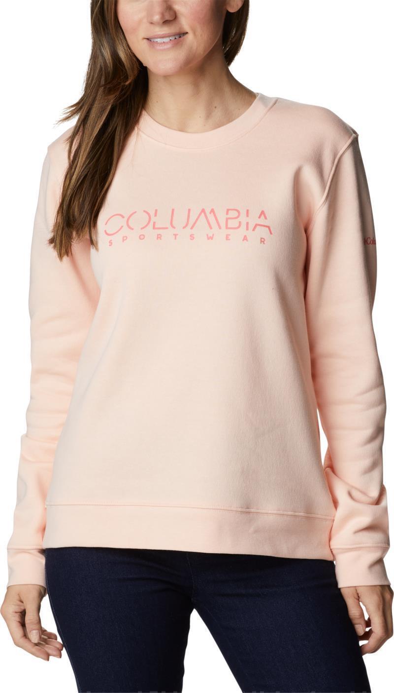 Columbia Trek Graphic Crew - Womens - peach blossom / columbia stencil 1