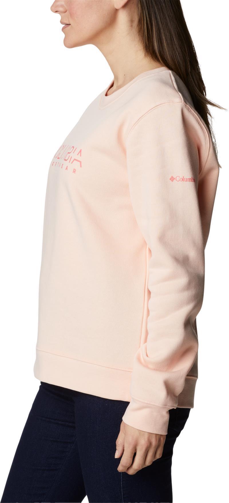 Columbia Trek Graphic Crew - Womens - peach blossom / columbia stencil 1
