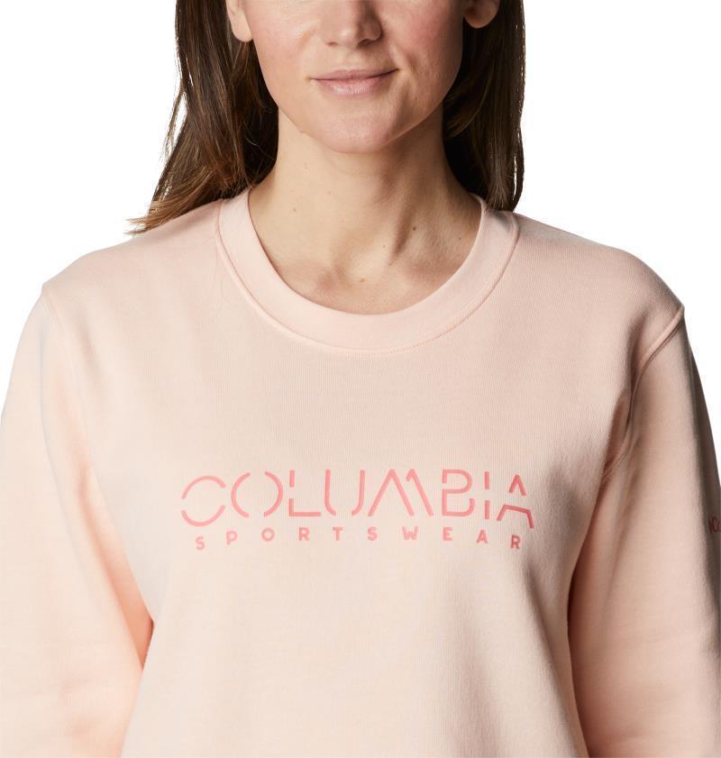 Columbia Trek Graphic Crew - Womens - peach blossom / columbia stencil 1