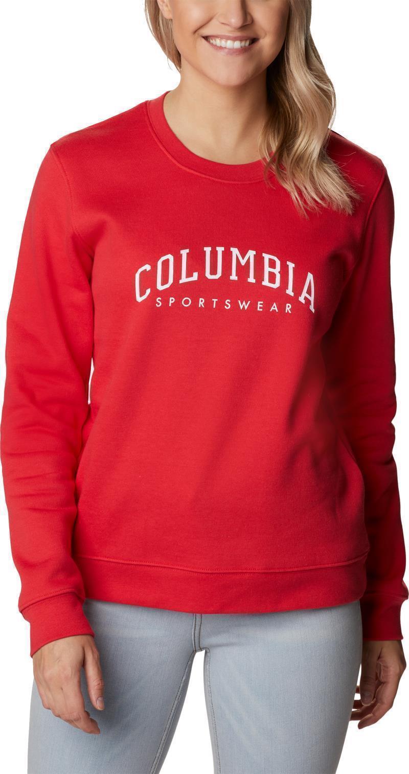 Columbia Trek Graphic Crew - Womens - red lily / csc collegiate 1