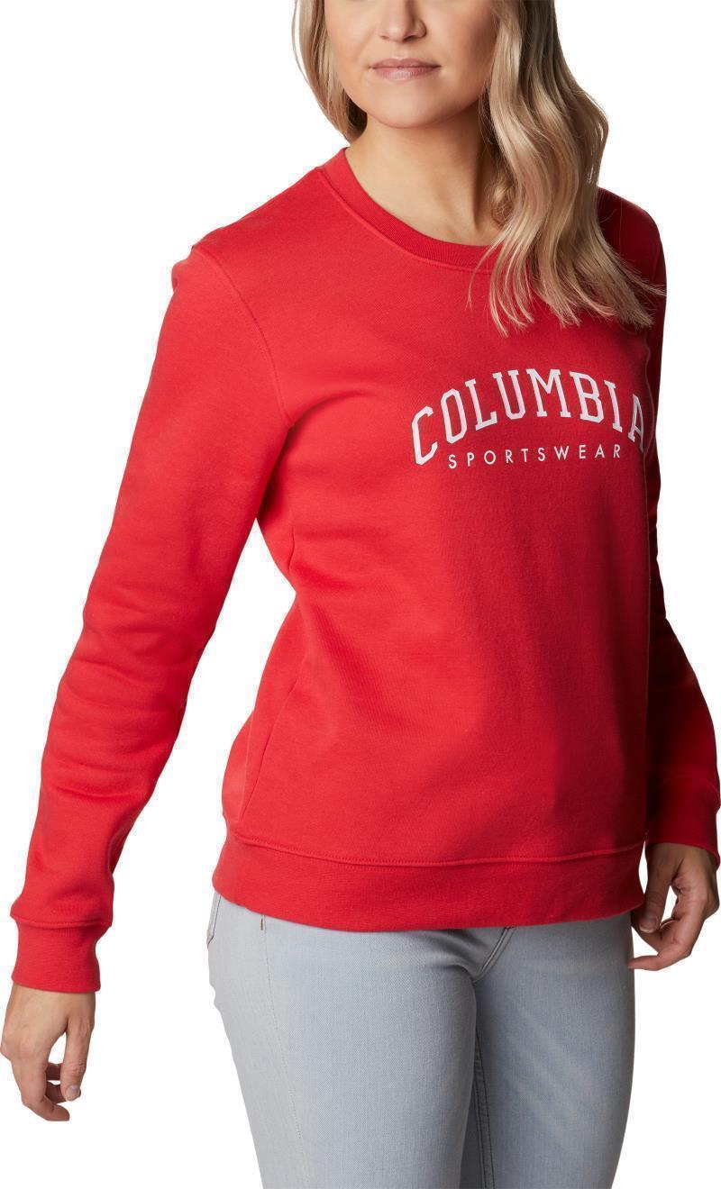 Columbia Trek Graphic Crew - Womens - red lily / csc collegiate 1