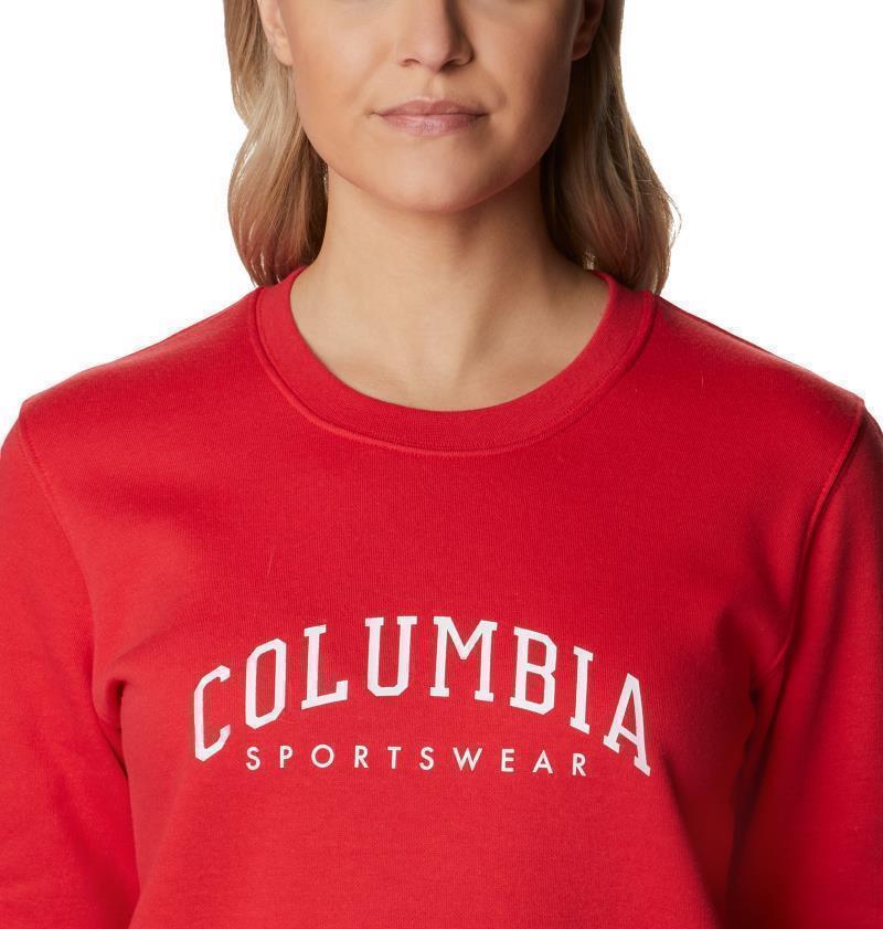 Columbia Trek Graphic Crew - Womens - red lily / csc collegiate 1