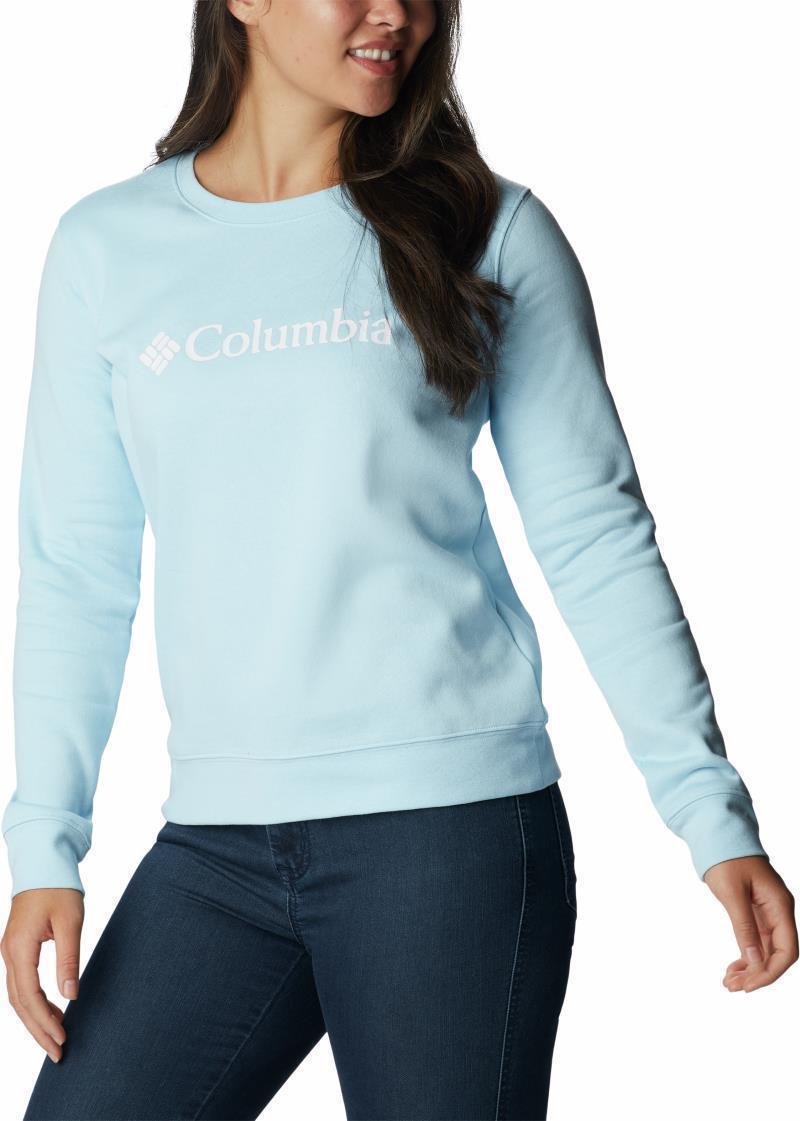 Columbia Trek Graphic Crew - Womens - spring blue / white logo 1