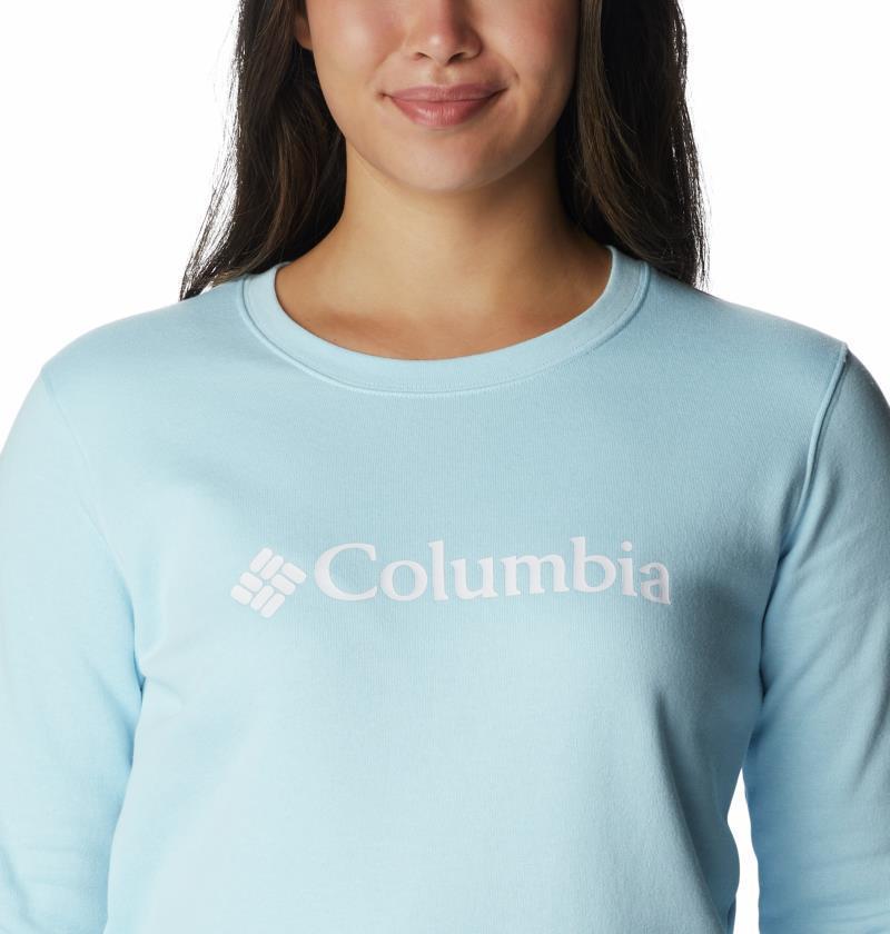 Columbia Trek Graphic Crew - Womens - spring blue / white logo 1