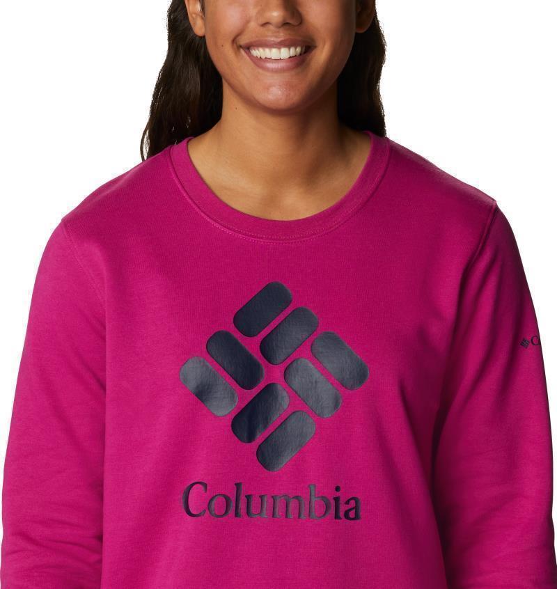 Columbia Trek Graphic Crew - Womens - wild fuchsia stacked gem 1