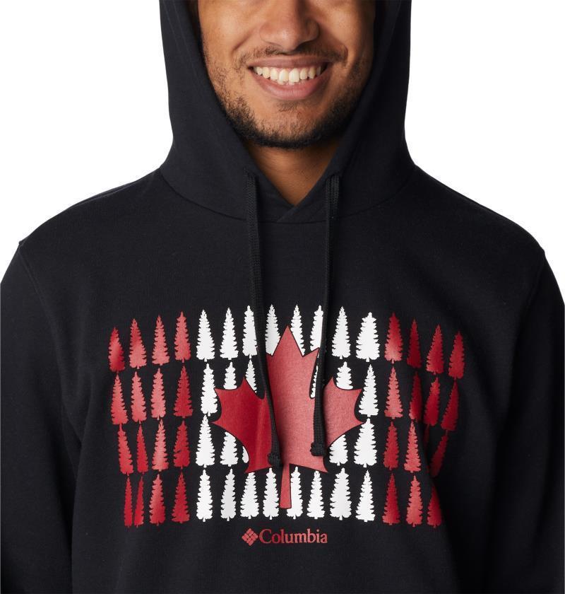 Columbia Trek Graphic Hoodie, Extended - Mens - Black / Canada Timberline Flag 1