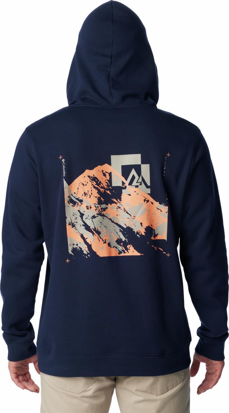 Columbia Trek Graphic Hoodie, Extended - Mens - Collegiate Navy / Mountain Air 2