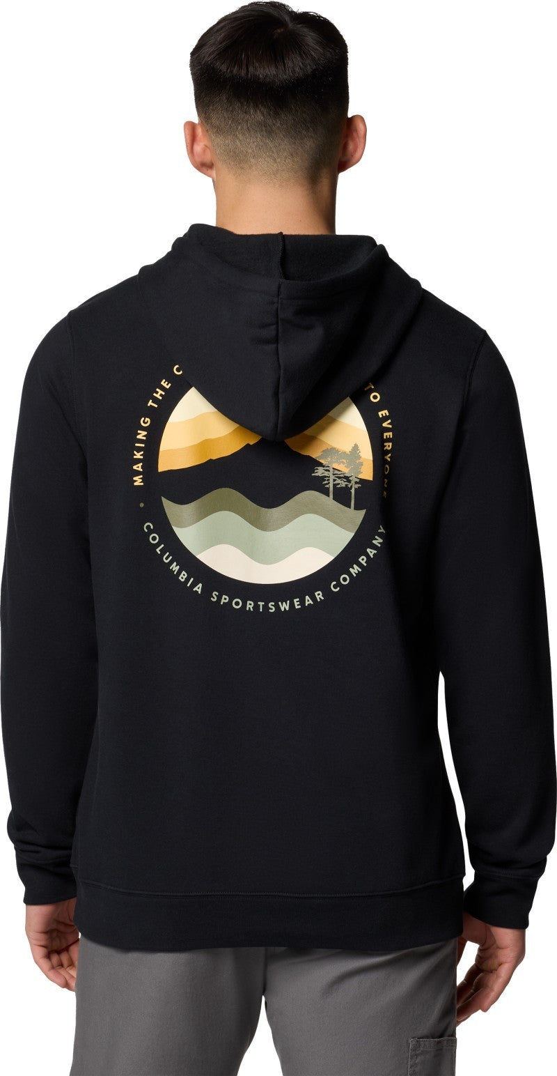 Columbia Trek Graphic Hoodie, Extended - Mens - black / circular linescape 1