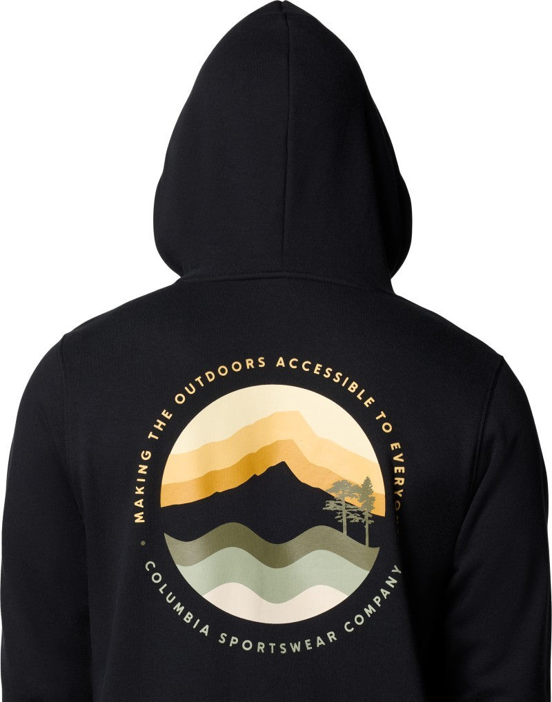 Columbia Trek Graphic Hoodie, Extended - Mens - black / circular linescape 1