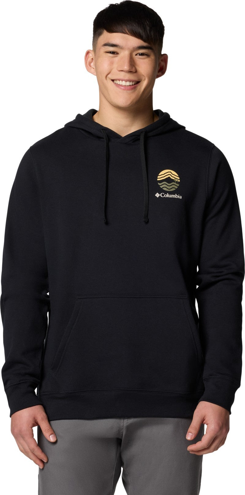 Columbia Trek Graphic Hoodie, Extended - Mens - black / circular linescape 1