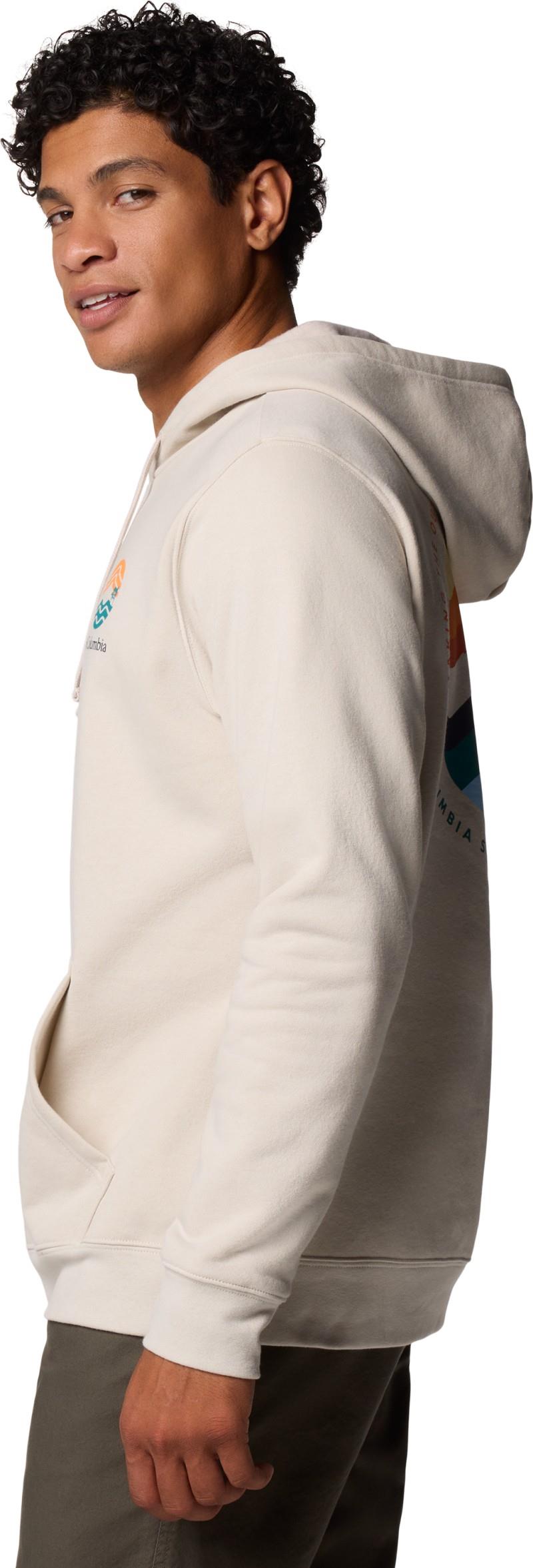 Columbia Trek Graphic Hoodie, Extended - Mens - dark stone / circular linescape 1