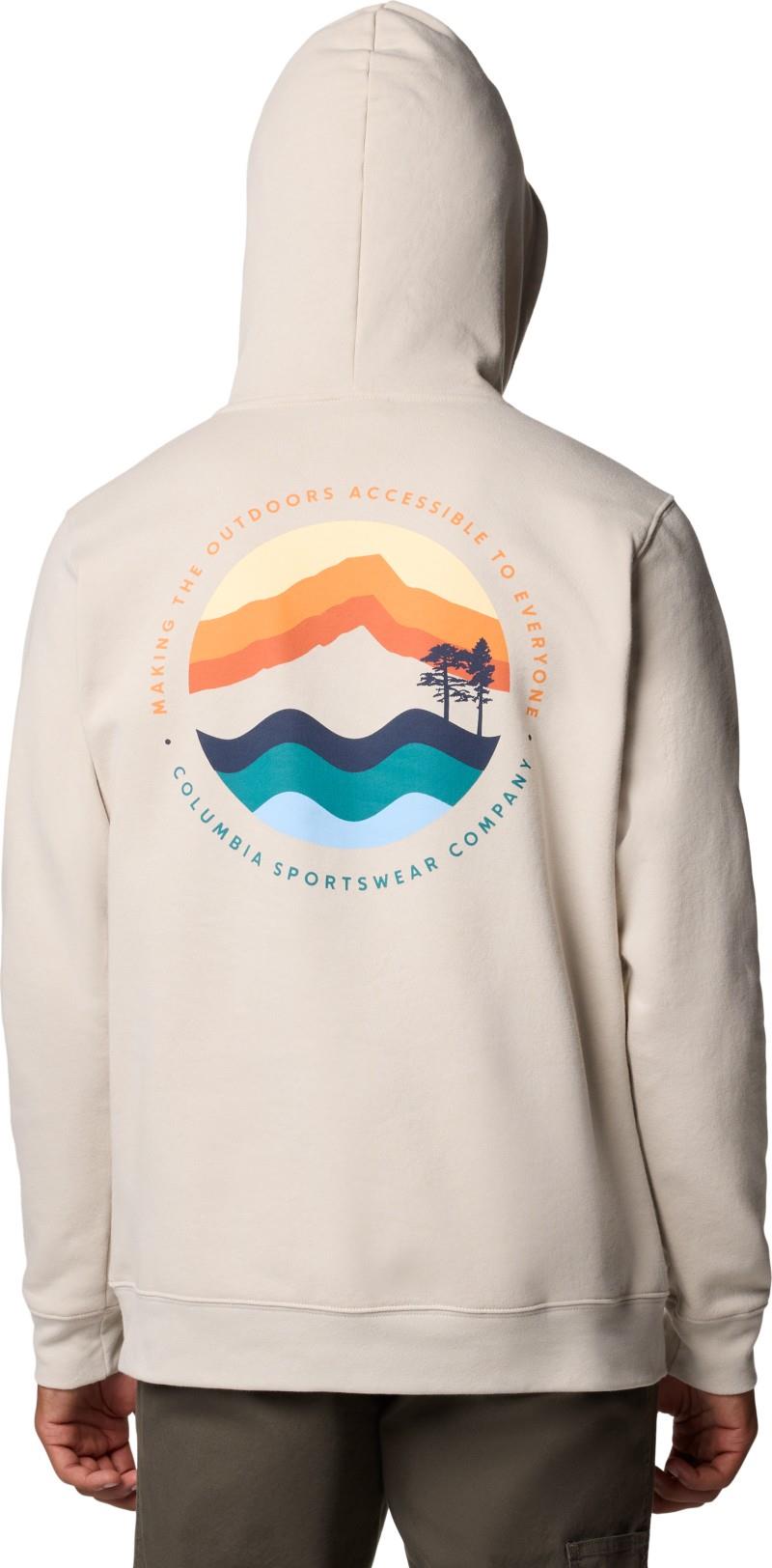 Columbia Trek Graphic Hoodie, Extended - Mens - dark stone / circular linescape 1
