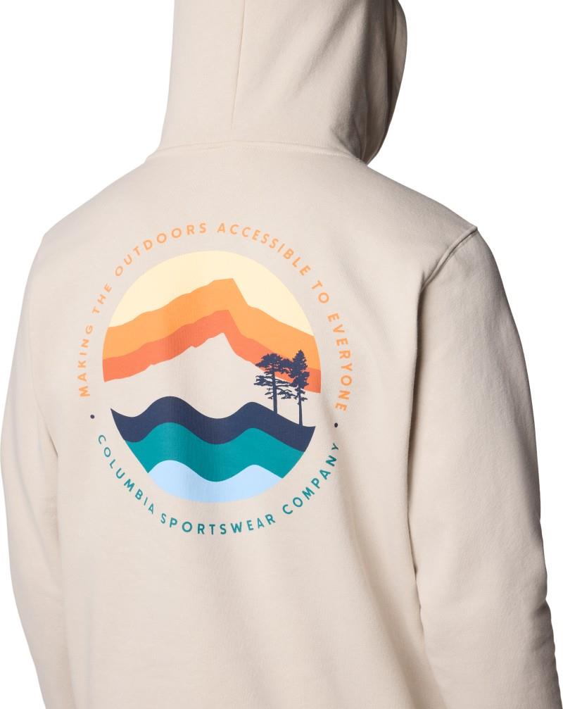 Columbia Trek Graphic Hoodie, Extended - Mens - dark stone / circular linescape 1