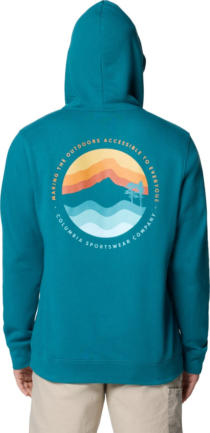 Columbia Trek Graphic Hoodie, Extended - Mens - river blue / circular linescape 1