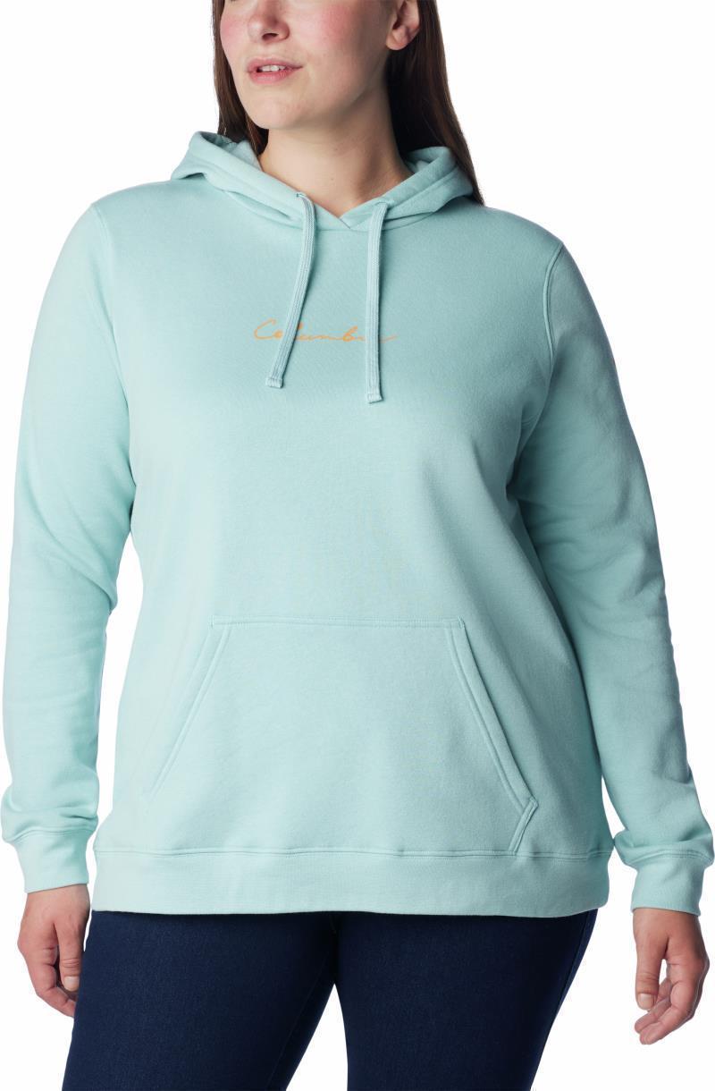 Columbia Trek Graphic Hoodie, Extended - Womens - aqua haze / sunset peach 1