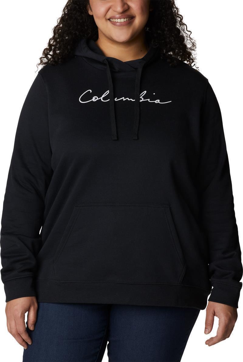 Columbia Trek Graphic Hoodie, Extended - Womens - black / script logo 1